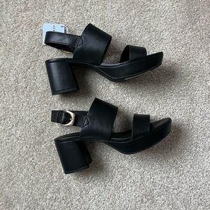 Aerosoles Women’s Black Platform Block Heels Size 9 Brand New NWT